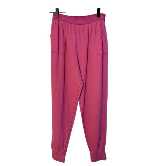 Victoria’s Secret Pink Sleepwear Pants Women’s Waffle Knit Medium Pink Pockets. - Picture 1 of 14